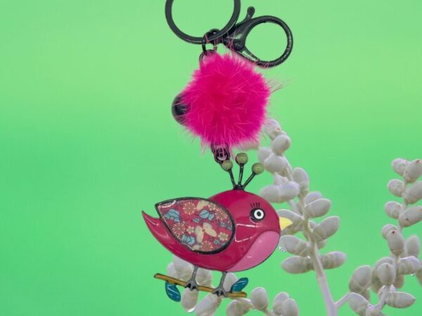 Portachiavi Uccellino Pon Pon
