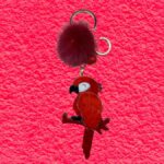 Portachiavi Pappagallo Pon Pon