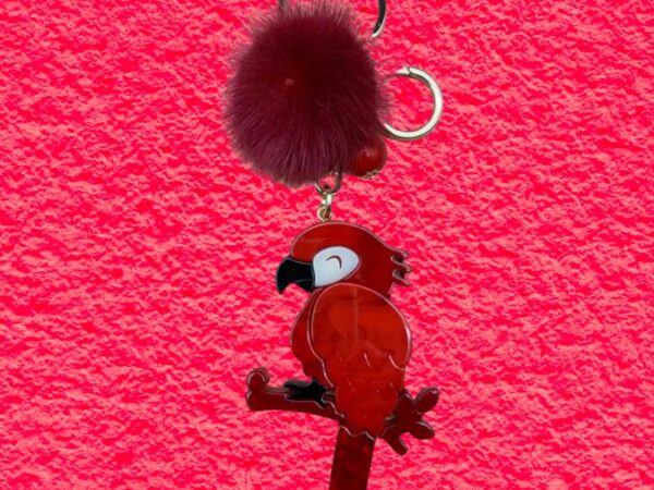 Portachiavi Pappagallo Pon Pon