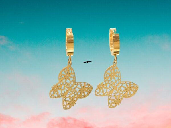 Orecchini con Ciondolo a Farfalla