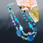 Collana Pietre Colorate a due fili