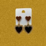 Orecchini a Cuore con Venature