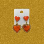 Orecchini a Cuore con Venature