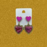 Orecchini a Cuore con Venature