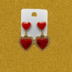 Orecchini a Cuore con Venature