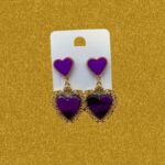 Orecchini a Cuore con Venature