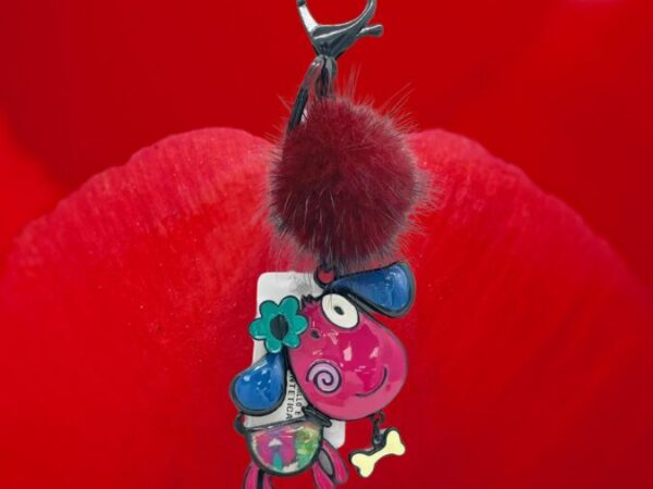 Portachiavi Cagnolino Pon Pon