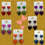 Orecchini a Cuore con Venature