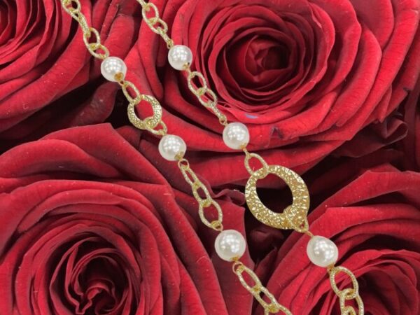 Collana Lunga Perle e Oro