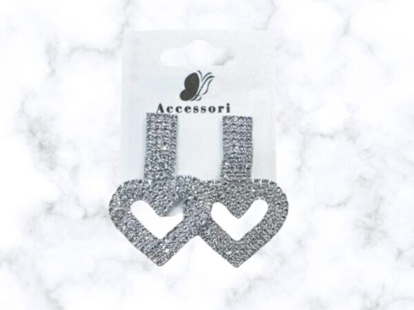 Orecchini a Cuore con Strass
