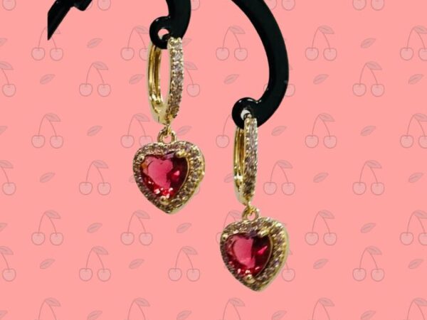 Orecchini Cuore Rosso