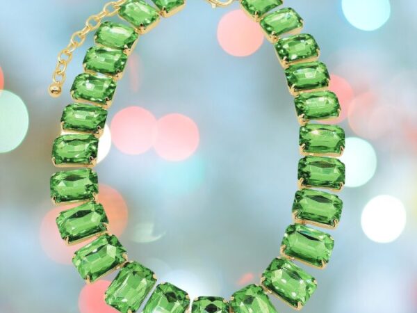 Collier Pietre Verdi Sfaccettate