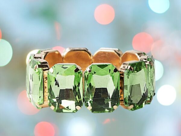 Bracciale Pietre Verdi Sfaccettate