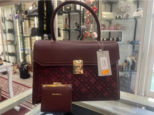 Borsa Bordeaux con Portamonete