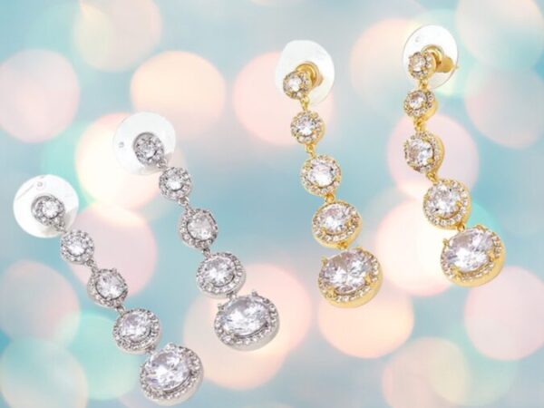 Orecchini Lunghi con Strass