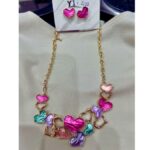 Collier cuori colorati